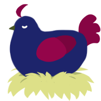 (unnamed), a navy and maroon chicken