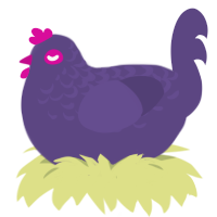 A overcast chicken with a half-lace pattern