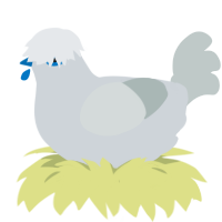 A mist and silver chicken