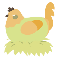 Lil, a lemon and honey chicken with a head pattern