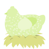 Bad Apple, a apple chicken with a speckle pattern