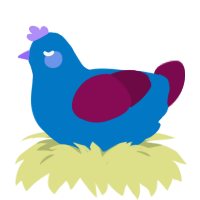 A sapphire and wine chicken