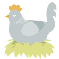 (unnamed), a silver chicken with a neck-speckle pattern