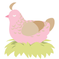 A rose and beige chicken with a half-lace pattern