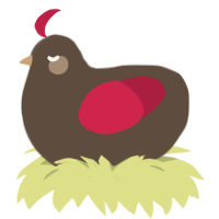 Cherry Mocha, a bark and crimson chicken