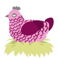 (unnamed), a pink and wine chicken with a lace pattern