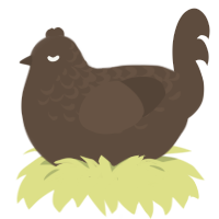cohesive turd, a bark chicken with a half-lace pattern