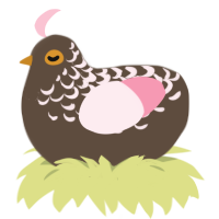 (unnamed), a bark and rose chicken with a half-lace pattern