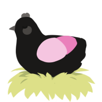 (unnamed), a sable and pink chicken