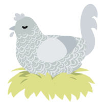 (unnamed), a silver and mist chicken with a double-lace pattern