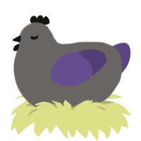 A grey and overcast chicken