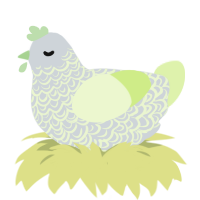 Delftware, a mist and apple chicken with a double-lace pattern