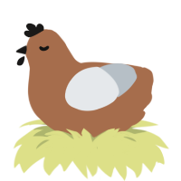 A brown and mist chicken