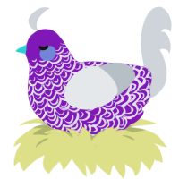 PSLEgg 状元, a violet and mist chicken with a double-lace pattern
