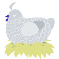 Moonblossom, a mist chicken with a lace pattern