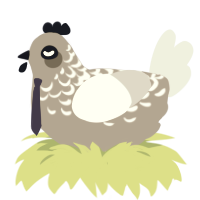 The Normal Album, a ash and silver chicken with a half-lace pattern