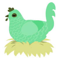 A spring chicken with a lace pattern