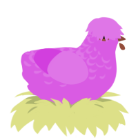 A orchid chicken with a half-lace pattern