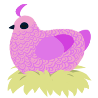 A pink and orchid chicken with a double-lace pattern