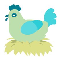 gloppy, a gluppy and aqua chicken