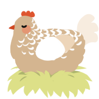 Ristretto, a beige and cream chicken with a half-lace pattern