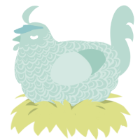 Mint Chip, a mint chicken with a double-lace pattern