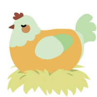 Star COOPer, a honey and gluppy chicken with a head pattern
