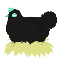 A sable chicken with a bar pattern