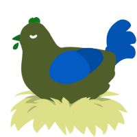 (unnamed), a olive and ultramarine chicken