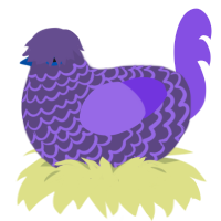 (unnamed), a overcast and blurple chicken with a lace pattern