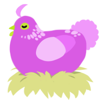 (unnamed), a orchid and lavender chicken with a neck-speckle pattern