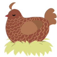 A russet and brown chicken with a lace pattern