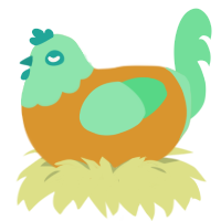 A orange and spring chicken with a head pattern
