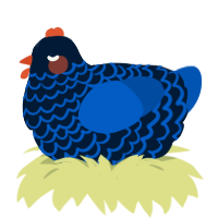 Reblog, a tumblr and ultramarine chicken with a lace pattern