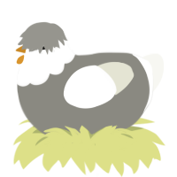 SaltnPepper, a ash and white chicken with a head pattern