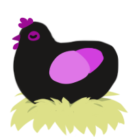 A sable and orchid chicken