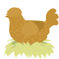 Golden Touch, a gold chicken with a speckle pattern