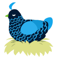 A tumblr and sky chicken with a lace pattern