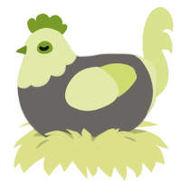 A grey and lemon chicken with a head pattern