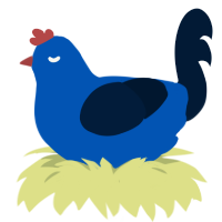 A ultramarine and tumblr chicken