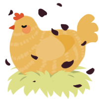 Opal, a honey chicken with a bar pattern