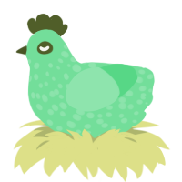 A spring chicken with a speckle pattern