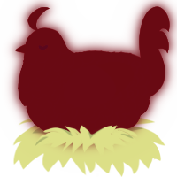Diluted, a crimson chicken with a double-lace pattern