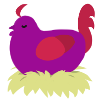 A plum and crimson chicken