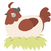 Easter, a cream and russet chicken with a head pattern