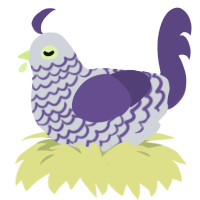 A mist and overcast chicken with a lace pattern
