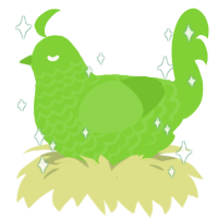 Blade of Grass, a grass chicken with a lace pattern