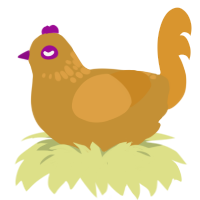 (unnamed), a gold and orange chicken with a neck-speckle pattern