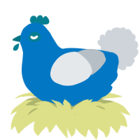 A sapphire and mist chicken