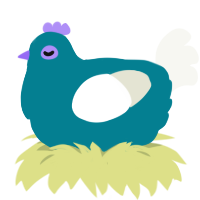 A sea and white chicken
